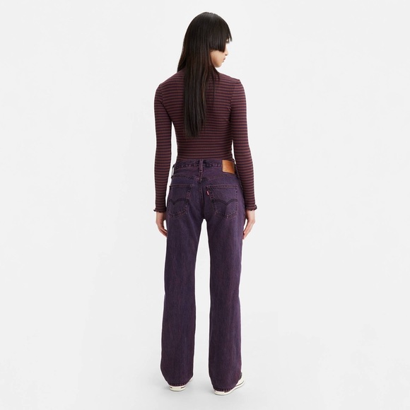 NWT Levi’s 501 90s Women’s purple acid wash size 24 x 30 mid rise straight leg - Picture 3 of 13